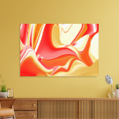 Liefde en Goud Abstract 3D Rainbowart Canvas Afdruk (Insitu (Woonkamer))