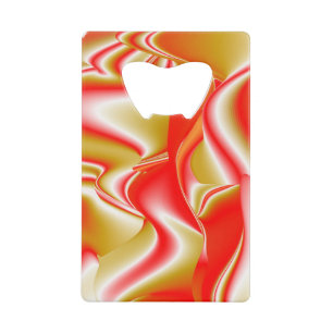 Liefde en Goud Abstract 3D Rainbowart Creditkaart Flessenopener