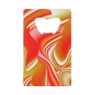 Liefde en Goud Abstract 3D Rainbowart Creditkaart Flessenopener