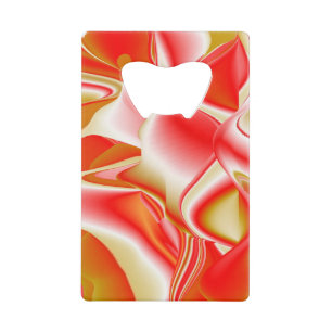 Liefde en Goud Abstract 3D Rainbowart Creditkaart Flessenopener