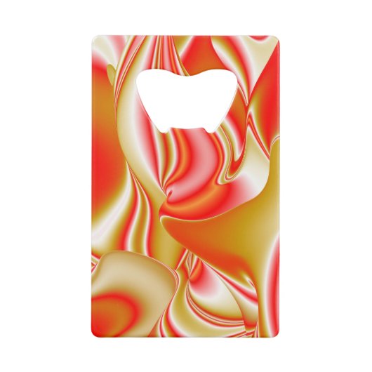 Liefde en Goud Abstract 3D Rainbowart Creditkaart Flessenopener (Voorkant)