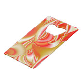 Liefde en Goud Abstract 3D Rainbowart Creditkaart Flessenopener (Achterkant Gekanteld)
