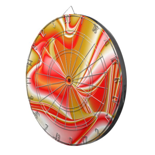 Liefde en Goud Abstract 3D Rainbowart Dartbord (Voorkant Rechts)