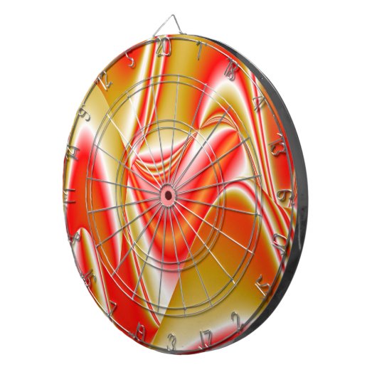 Liefde en Goud Abstract 3D Rainbowart Dartbord (Voorkant Rechts)