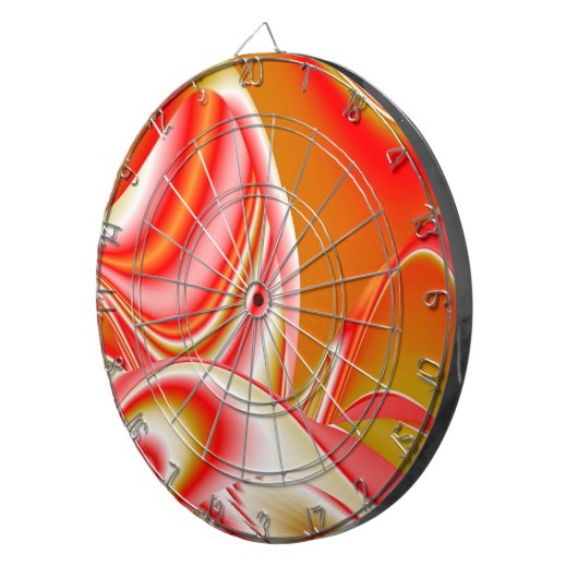 Liefde en Goud Abstract 3D Rainbowart Dartbord (Voorkant Rechts)