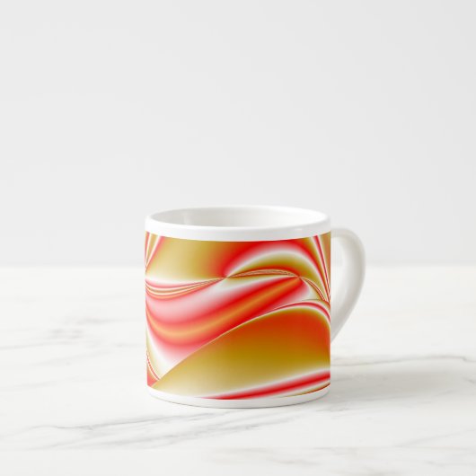 Liefde en Goud Abstract 3D Rainbowart Espresso Kop (Voorkant rechts)