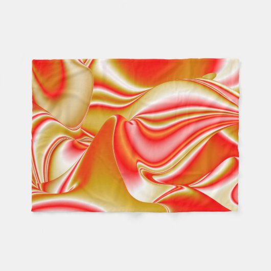 Liefde en Goud Abstract 3D Rainbowart Fleece Deken (Voorkant (Horizontaal))