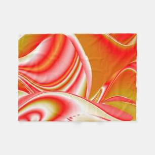 Liefde en Goud Abstract 3D Rainbowart Fleece Deken