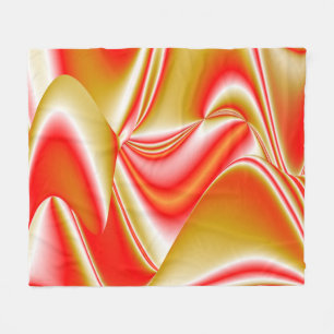 Liefde en Goud Abstract 3D Rainbowart Fleece Deken