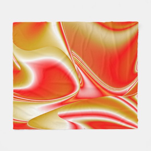 Liefde en Goud Abstract 3D Rainbowart Fleece Deken (Voorkant (Horizontaal))
