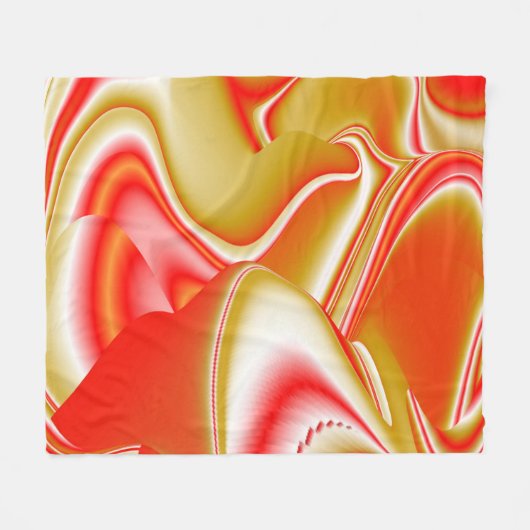 Liefde en Goud Abstract 3D Rainbowart Fleece Deken (Voorkant (Horizontaal))