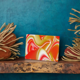 Liefde en Goud Abstract 3D Rainbowart Fotoplaat