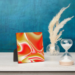 Liefde en Goud Abstract 3D Rainbowart Fotoplaat