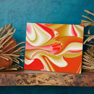 Liefde en Goud Abstract 3D Rainbowart Fotoplaat
