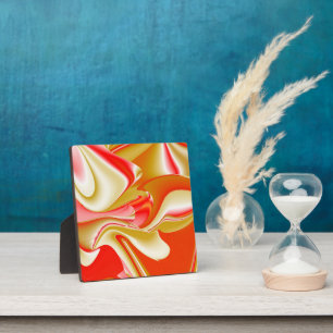 Liefde en Goud Abstract 3D Rainbowart Fotoplaat