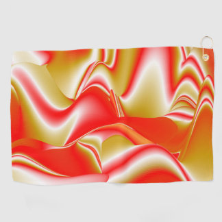 Liefde en Goud Abstract 3D Rainbowart Golfhanddoek