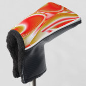 Liefde en Goud Abstract 3D Rainbowart Golfheadcover (3/4 voorkant)
