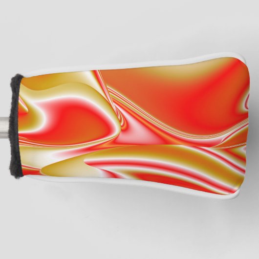 Liefde en Goud Abstract 3D Rainbowart Golfheadcover (Voorkant)