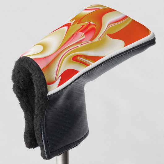Liefde en Goud Abstract 3D Rainbowart Golfheadcover (3/4 voorkant)
