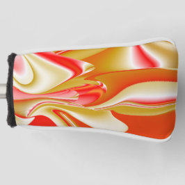 Liefde en Goud Abstract 3D Rainbowart Golfheadcover