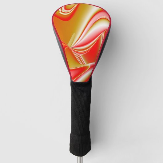 Liefde en Goud Abstract 3D Rainbowart Golfheadcover (Voorkant)
