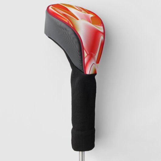 Liefde en Goud Abstract 3D Rainbowart Golfheadcover (Schuin)
