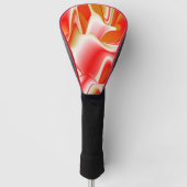 Liefde en Goud Abstract 3D Rainbowart Golfheadcover (Voorkant)
