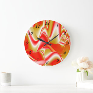 Liefde en Goud Abstract 3D Rainbowart Grote Klok