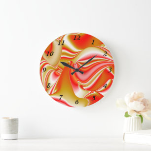 Liefde en Goud Abstract 3D Rainbowart Grote Klok
