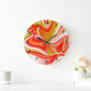 Liefde en Goud Abstract 3D Rainbowart Grote Klok