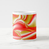 Liefde en Goud Abstract 3D Rainbowart Grote Koffiekop (Voorkant)