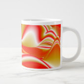 Liefde en Goud Abstract 3D Rainbowart Grote Koffiekop (Rechts)