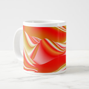 Liefde en Goud Abstract 3D Rainbowart Grote Koffiekop