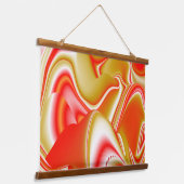 Liefde en Goud Abstract 3D Rainbowart Hangend Wandkleed (Gebogen)