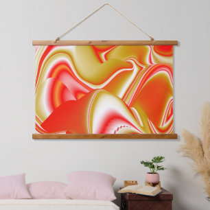 Liefde en Goud Abstract 3D Rainbowart Hangend Wandkleed