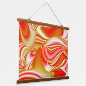 Liefde en Goud Abstract 3D Rainbowart Hangend Wandkleed (Gebogen)