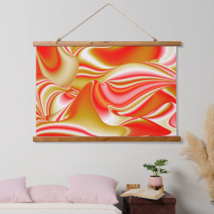 Liefde en Goud Abstract 3D Rainbowart Hangend Wandkleed