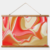 Liefde en Goud Abstract 3D Rainbowart Hangend Wandkleed (Voorkant)