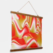 Liefde en Goud Abstract 3D Rainbowart Hangend Wandkleed (Gebogen)