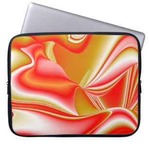 Liefde en Goud Abstract 3D Rainbowart Laptop Sleeve