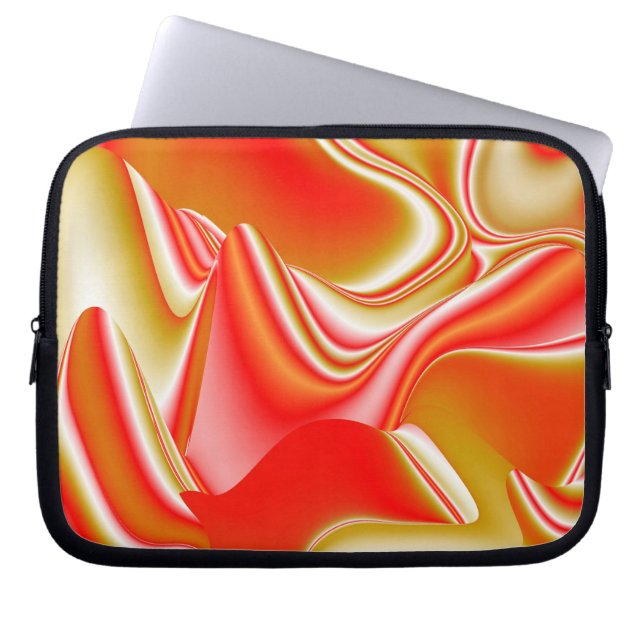 Liefde en Goud Abstract 3D Rainbowart Laptop Sleeve (Voorkant)