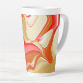 Liefde en Goud Abstract 3D Rainbowart Latte Mok (Rechterhoek)