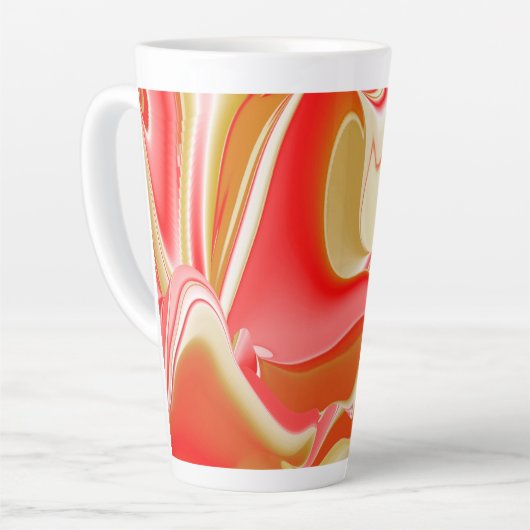 Liefde en Goud Abstract 3D Rainbowart Latte Mok (Linkerhoek)