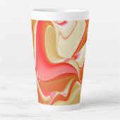 Liefde en Goud Abstract 3D Rainbowart Latte Mok (Voorkant)