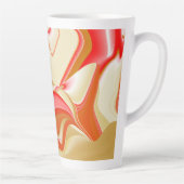 Liefde en Goud Abstract 3D Rainbowart Latte Mok (Rechts)