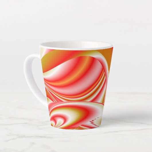 Liefde en Goud Abstract 3D Rainbowart Latte Mok (Linkerhoek)