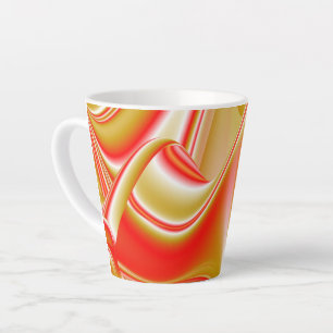 Liefde en Goud Abstract 3D Rainbowart Latte Mok