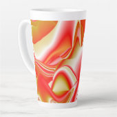 Liefde en Goud Abstract 3D Rainbowart Latte Mok (Linkerhoek)