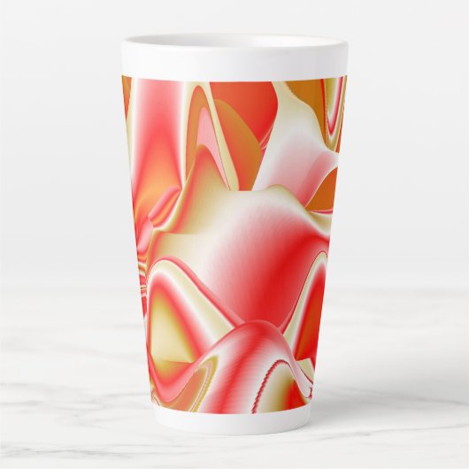 Liefde en Goud Abstract 3D Rainbowart Latte Mok (Voorkant)