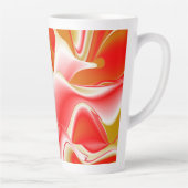 Liefde en Goud Abstract 3D Rainbowart Latte Mok (Rechts)